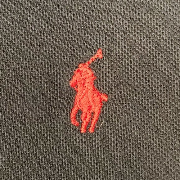 Ralph Lauren Polo Shirt Adult X-Large Black Red Pony Casual Rugby Golf Men - Picture 3 of 12